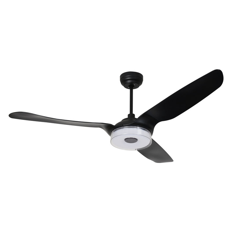 Ebern Designs 56" Parkton 3 Blade LED Smart Propeller Ceiling Fan
